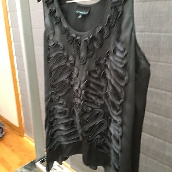 Cynthia Rowley Silky Gray Sleeveless Tunic - Picture 4 of 5